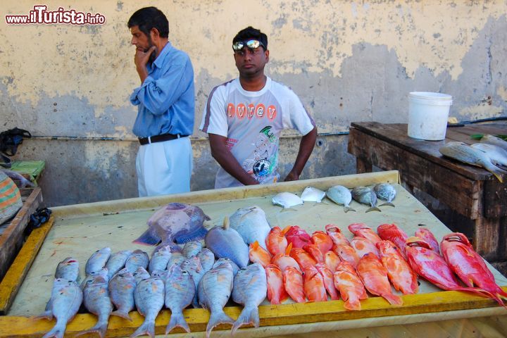 Immagine Mercato del pesce a Grand Baie, isola di Mauritius - Venditori locali di pesce in una via della città costiera di Grand Baie. Questo centro turistico, in origine villaggio di pescatori, continua a portare avanti la tradizione peschereccia tant'è che molti abitanti vivono ancora dei prodotti pescati in mare © Pawel Kazmierczak / Shutterstock.com