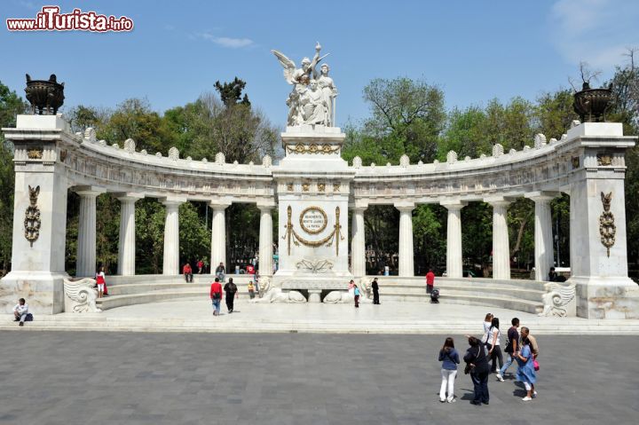 Immagine Visitatori presso il monumento a Benito Juárez nel centro strorico di Città del Messico. Juárez fu il primo presidente di origine indigena del Messico - foto © ChameleonsEye / Shutterstock.com