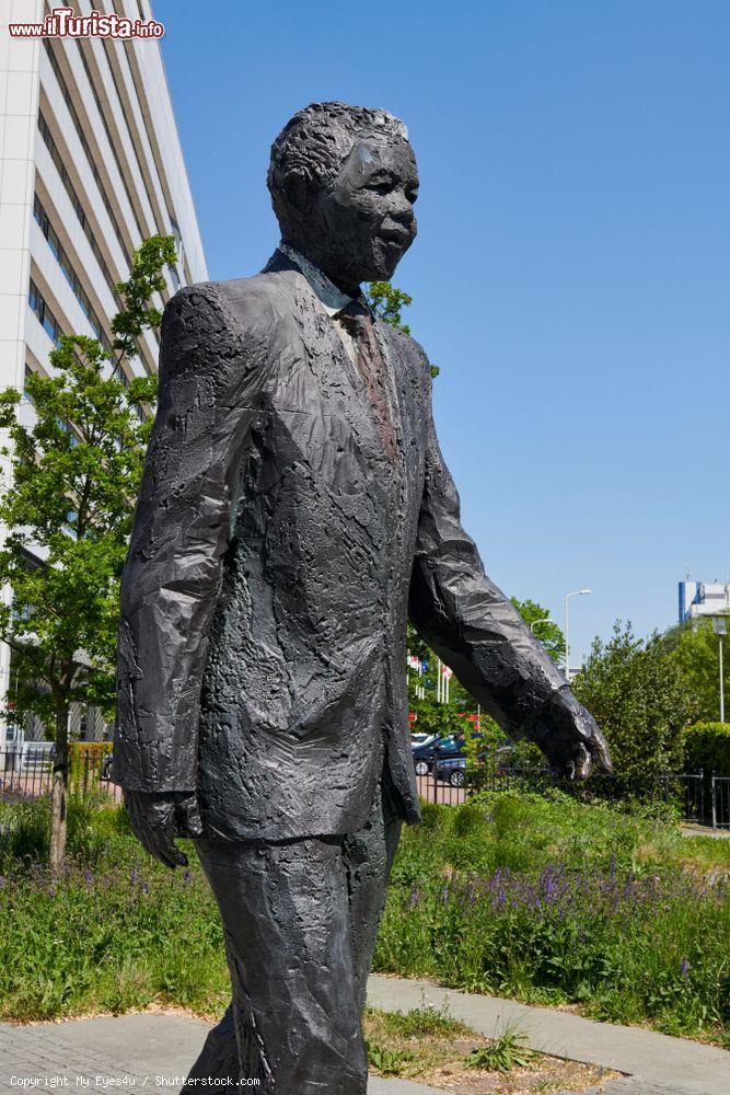Immagine Monumento a Nelson Mandela a L'Aia (Olanda). La scultura intitolata "La lunga camminata per la Libertà" è stata realizzata dall'artista Arie Schippers - © My Eyes4u / Shutterstock.com