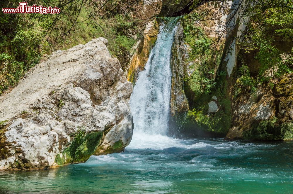 Immagine La natura rigogliosa del Lago di San Benedetto a Subiaco, provincia di Viterbo, Lazio.