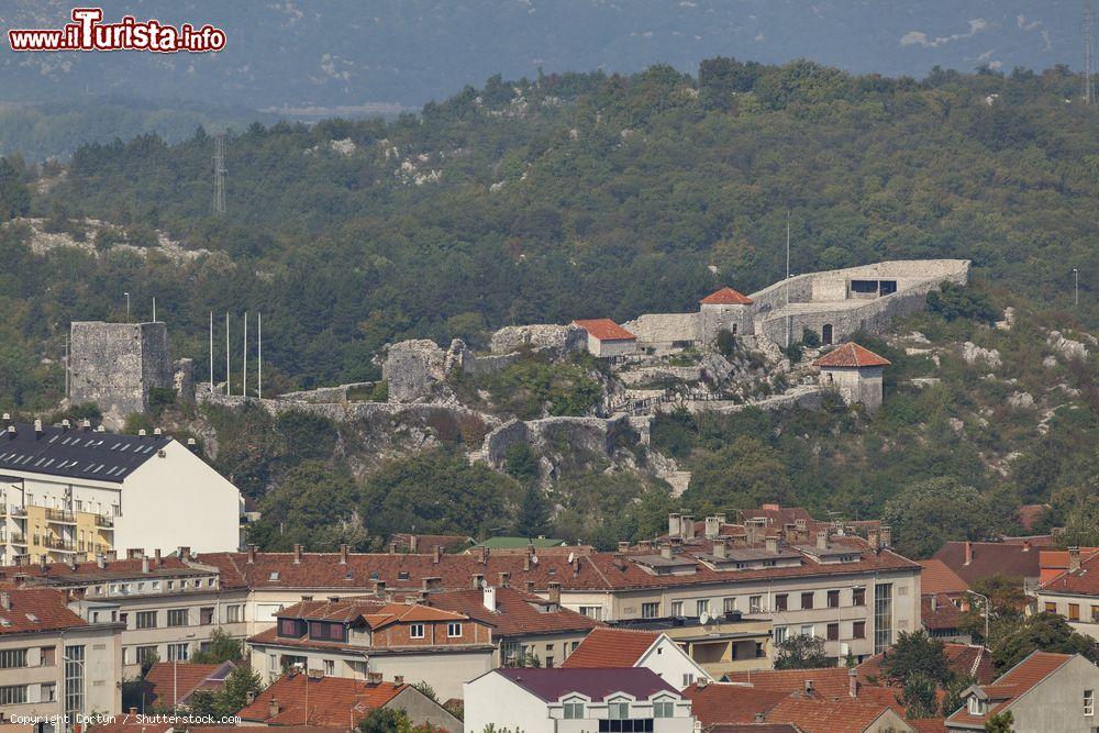 Immagine La città di Niksic con sullo sfondo la fortezza di Onogost, Montenegro. Il primo nome di questo insediamento fu Anagastum poi traslitterato in Onogost, utilizzato in tutta l'epoca medievale - © Cortyn / Shutterstock.com