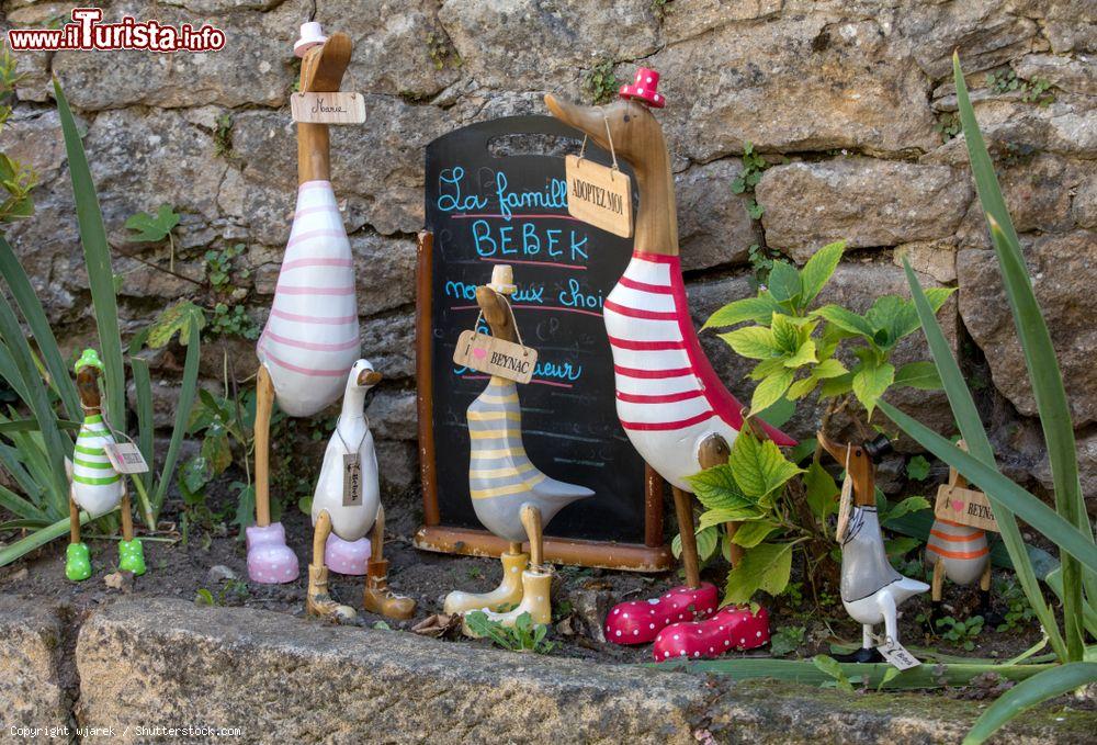 Immagine Oche colorate in legno in un negozio di souvenirs a Beynac-et-Cazenac, Francia © wjarek / Shutterstock.com