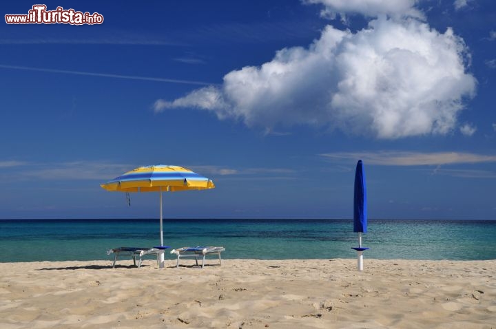 Immagine Ombrelloni in una spiaggia della Sardegna. Ci troviamo in Costa Rei, non lontano dalla località di Villasimius, Sardegna sud-orientale  - © Roger Wissmann / Shutterstock.com