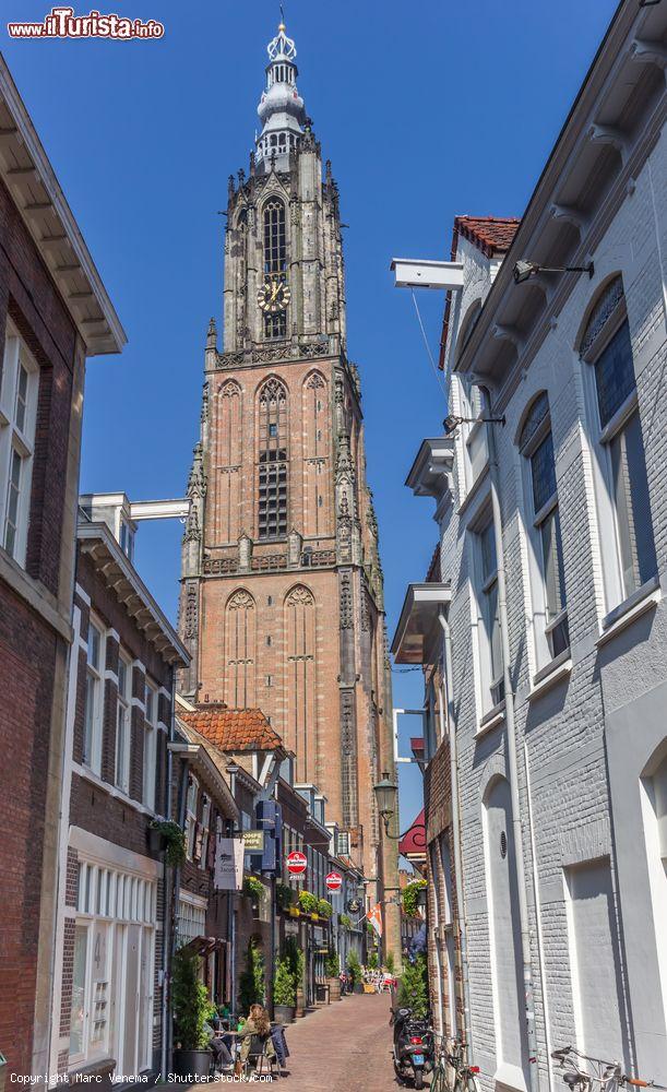 Immagine L'Onze Lieve Vrouwe Toren è una torre campanaria in stile gotico costruita nel XV secolo ad Amersfoort (Olanda), ed è una delle più alte del paese - © Marc Venema / Shutterstock.com