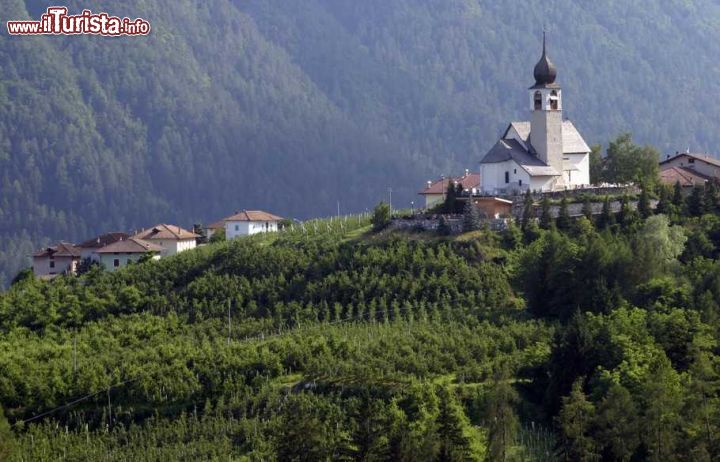 Immagine Paesaggio delle montagne del Trentino tra Cles e Ville d'Anaunia