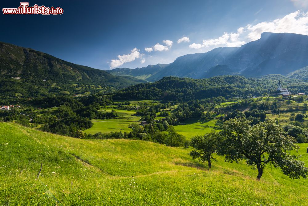 Immagine Paesaggio estivo dei dintorni di Kobarid in Slovenia, l'italiana Caporetto.