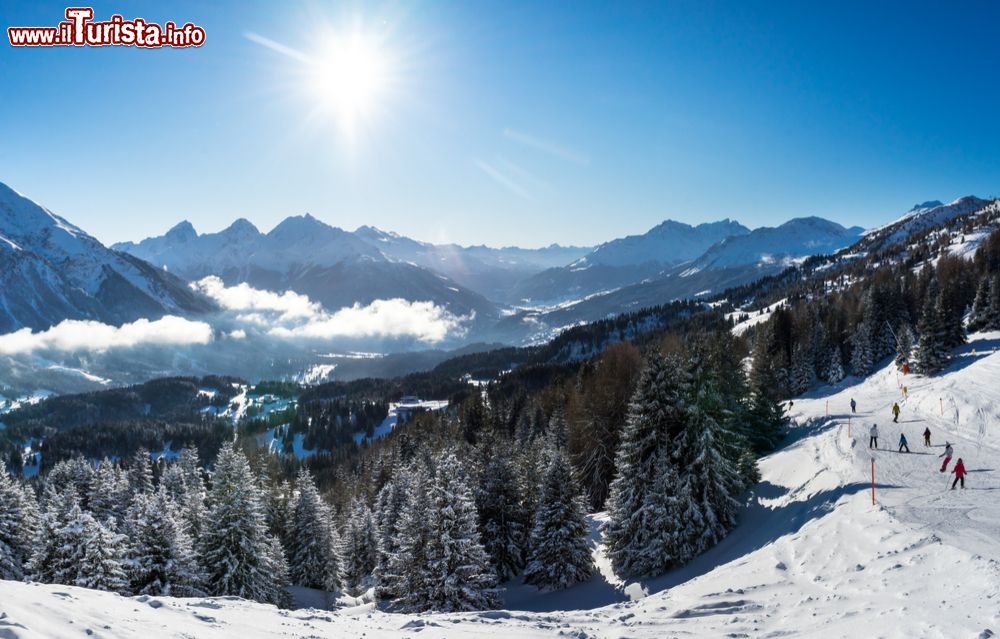 Immagine Paesaggio invernale sulle piste da sci di Lenzerheide in Svizzera.