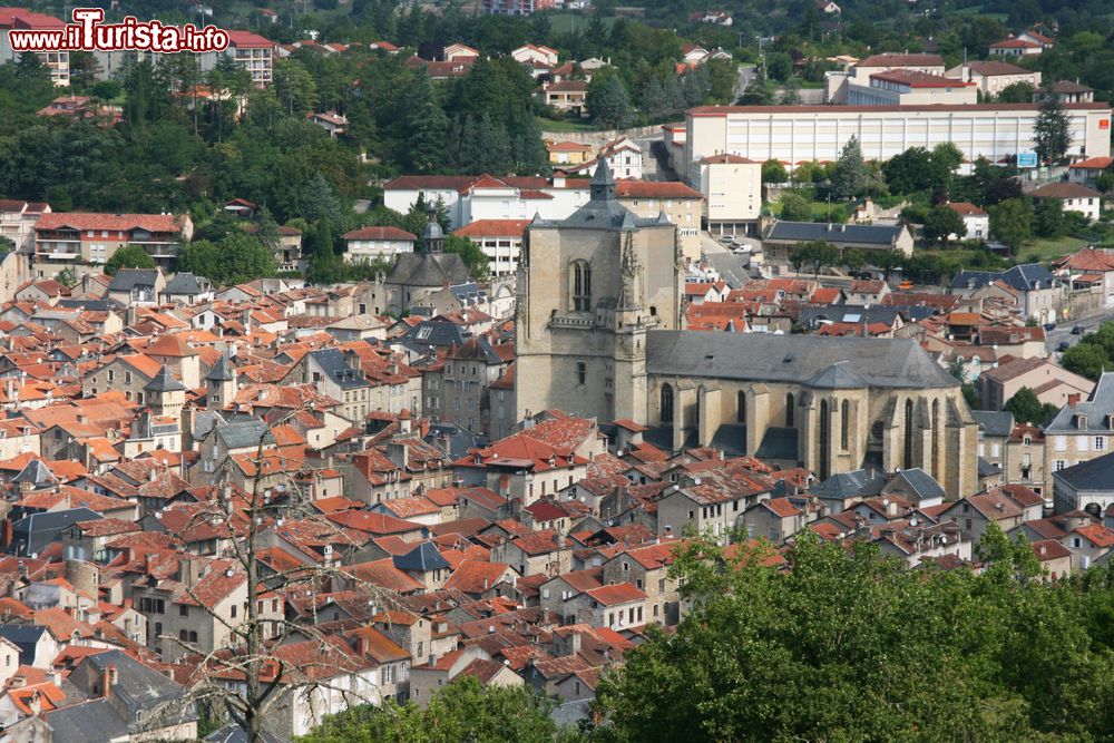 Immagine Il paese di Villefranche de Rouergue, Aveyron, fotografato dall'alto, Francia.