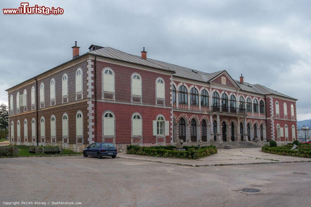 Immagine Palazzo del Re Nicola a Niksic, Montenegro. Costruito fra il 1896 e il 1900 in puro stile rinascimentale, Dvorac Kralja Nikola è stato per molti decenni la sede del ginnasio cittadino. Oggi ospita la biblioteca comunale, il museo nazionale e la galleria d'arte - © Pelikh Alexey / Shutterstock.com