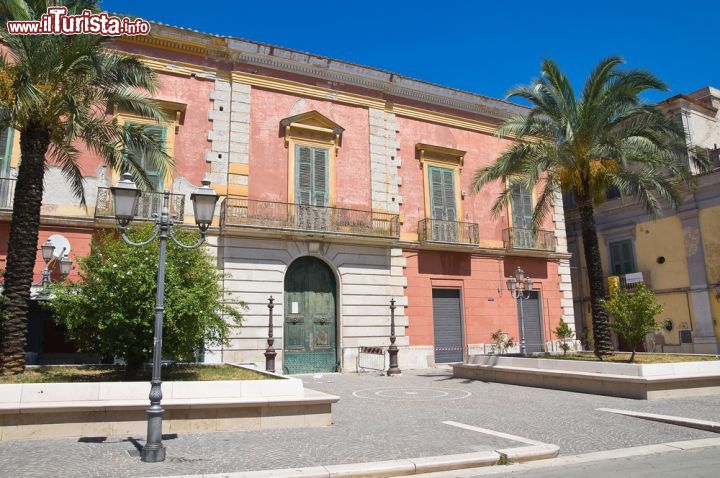 Immagine Palazzo storico a San Severo, Puglia - un'elegante palazzo storico signorile nel centro di San Severo, splendido comune in provincia di Foggia, nel nord della Puglia. Il centro storico di San Severo, un tempo delimitato da un'imponente cinta muraria, ha subito gravissima danni con il terremoto del 1627. I numerosi ed eleganti palazzi storici, raffinati esempi del barocco pugliese, per fortuna sono rimasti in buona parte intatti.  - © Mi.Ti. / Shutterstock.com