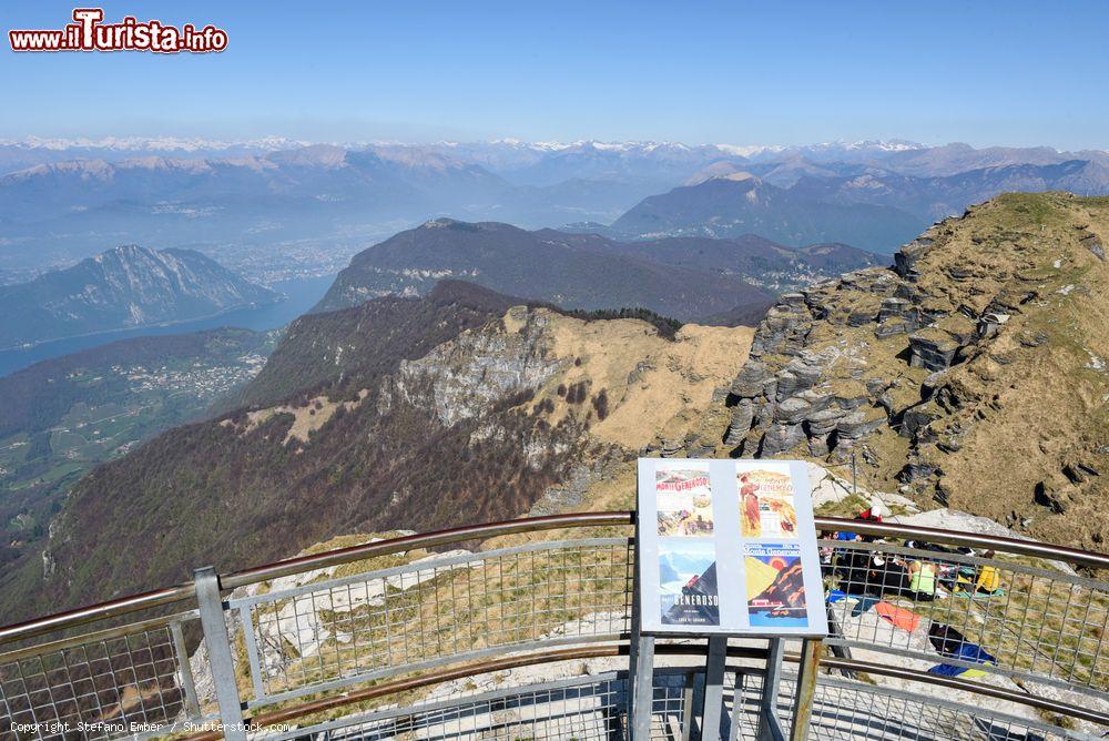 Immagine Panorama dal Monte Generoso in Svizzera, raggiungibile con il trenino a cremagliera da Mendrisio - © Stefano Ember / Shutterstock.com