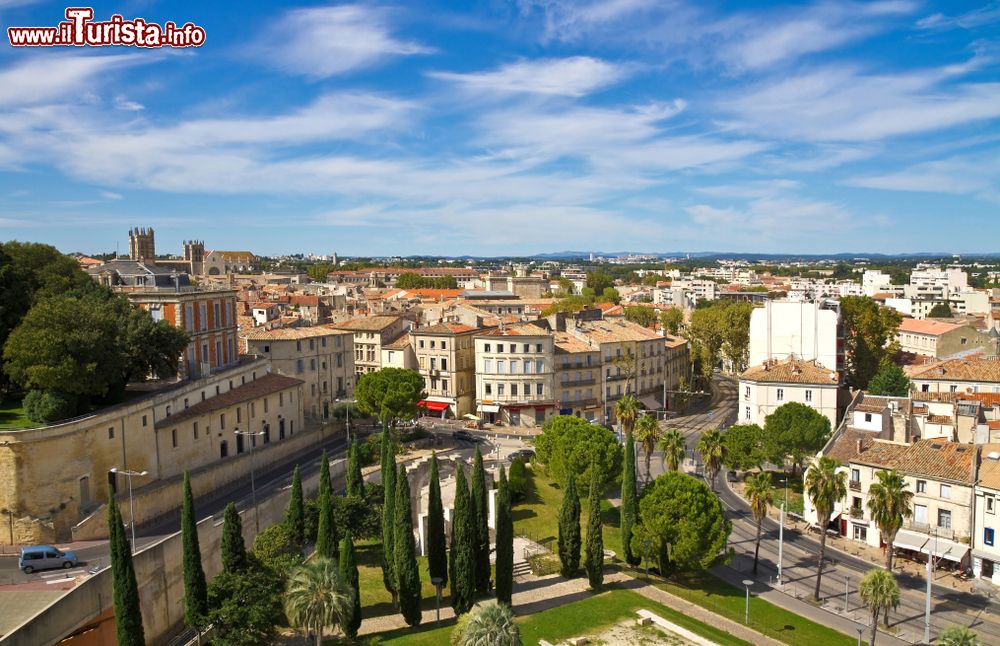 Immagine Panorama dall'alto del centro di Montpellier in Francia.