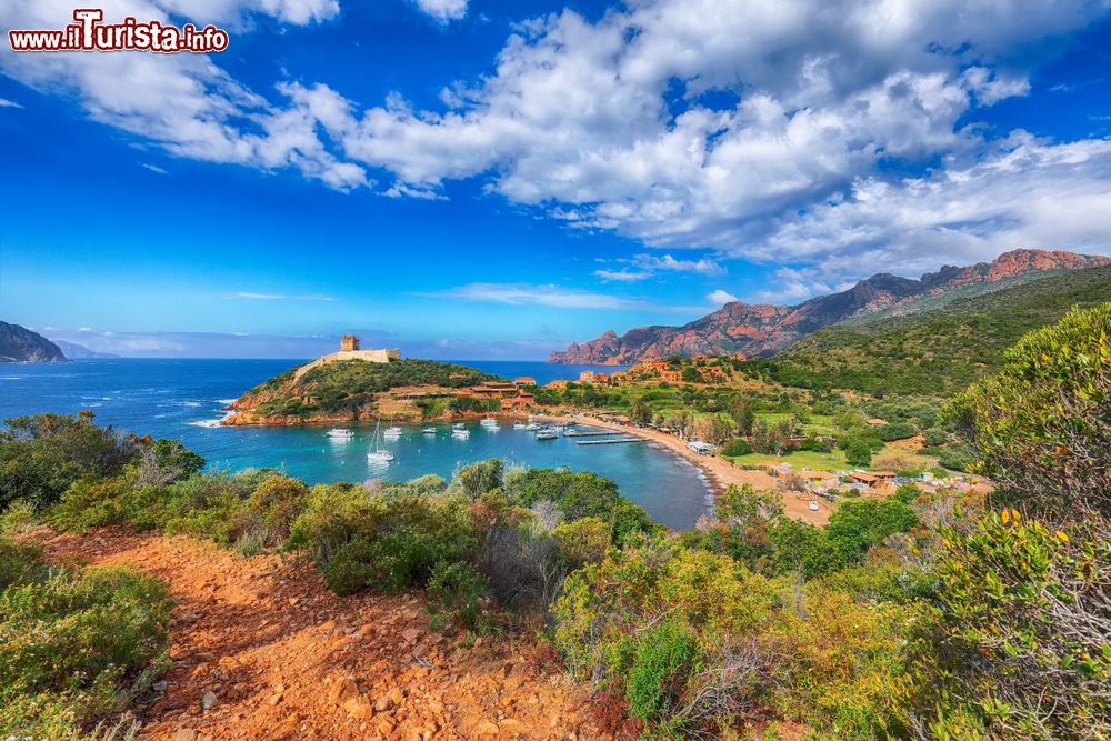 Immagine Panorama del Golfo di GIrolata con magnifica vista sul castello e villaggio che da il nome alla baia della Corsica