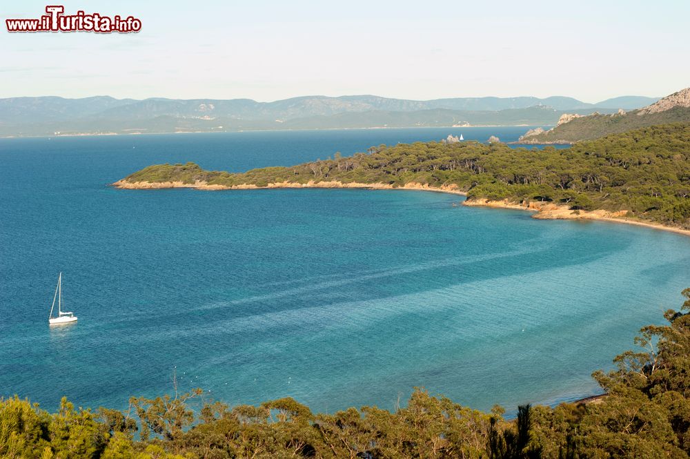 Immagine Panorama del Parco Nazionale di Port-Cros, Francia. Costituito nel dicembre 1963, è il secondo più antico parco nazionale di Francia. Si occupa di salvaguardare il patrimonio naturale e culturale dell'arcipelago di Hyères. Rientra nel progetto Natura 2000 istituito dall'Unione Europea per la protezione e la conservazione delle spiecie e degli habitat.