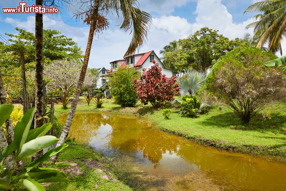 Immagine Panorama dell'ex piantagione Frederiksdorp lungo il fiume Commewijne vicino a Paramaribo, Suriname.