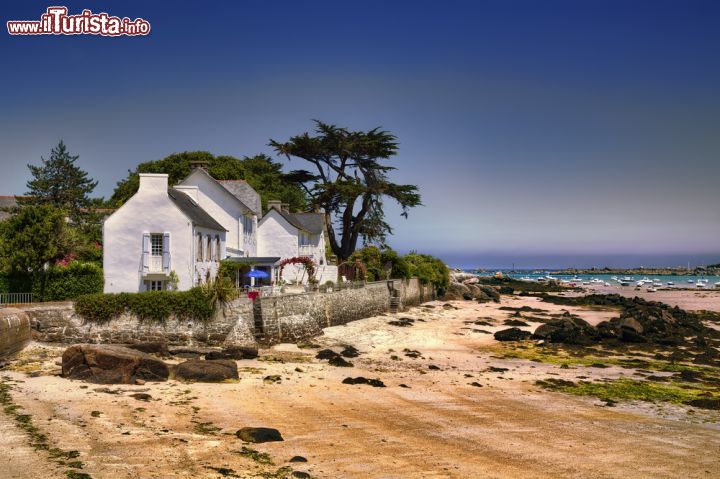 Immagine Panorama di Brignogan-Plages, Francia - La bassa marea rende ancora più suggestivo questo grazioso scorcio fotografico di Brignogan-Plages in Bretagna © Rolf E. Staerk / Shutterstock.com