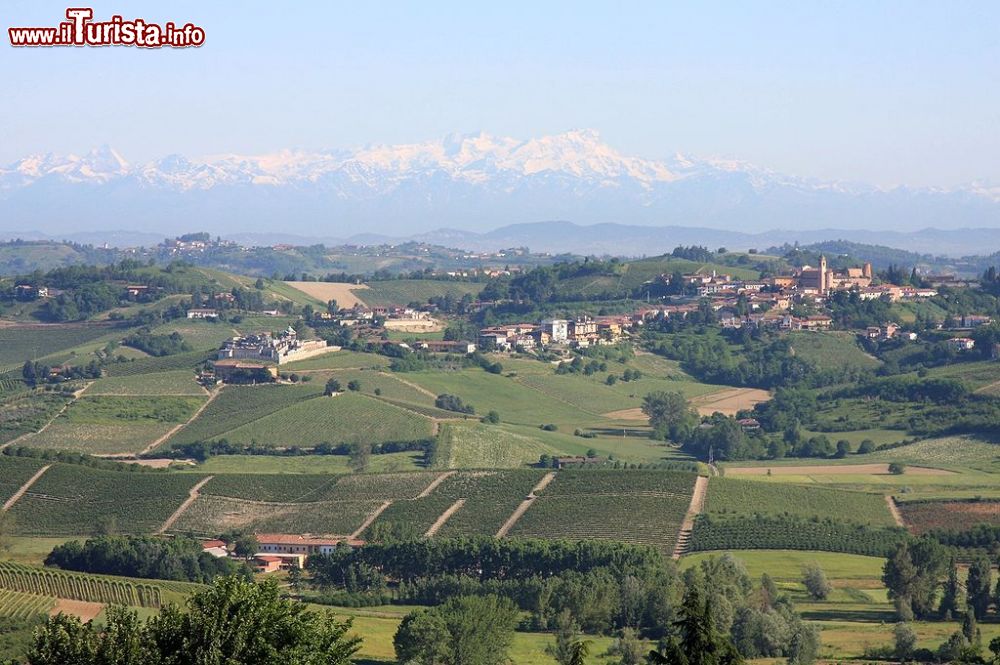 Immagine Il Panorama di Castelnuovo Calcea in Piemonte, tra le colline vinicole dell'Astigiano - ©  Piedmont Properties, CC BY-SA 3.0, Wikipedia