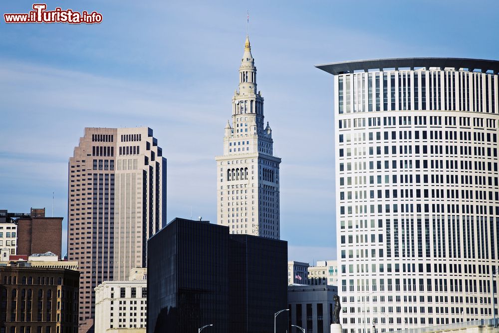 Immagine Panorama sui grattacieli di Cleveland, stato dell'Ohio, USA. E' considerata una delle più interessanti località del midwest americano.