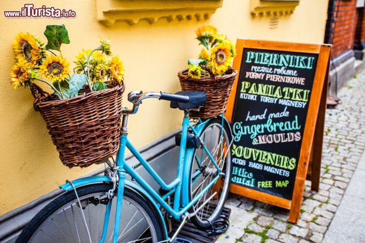 Immagine Particolare di una strada di Torun, Polonia. Un grazioso angolo davanti ad una boutique di souvenirs nel cuore di Torun - © Curioso / Shutterstock.com