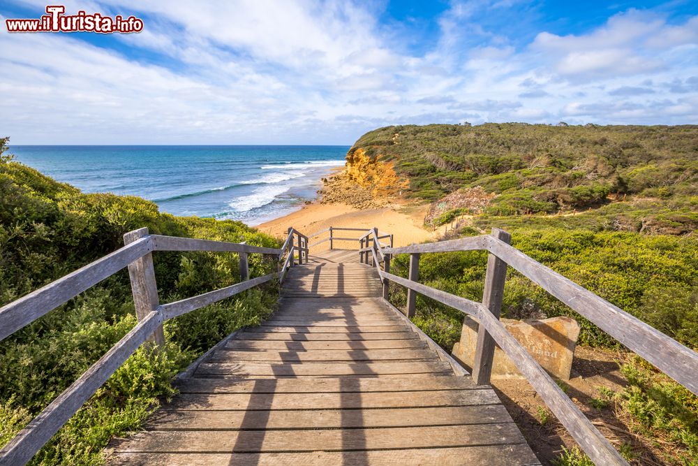 Immagine Passeggiata della leggendaria Bells Beach, nei pressi di Torquay, Australia. E' celebre per essere stata la spiaggia del film Point Break del 1991.