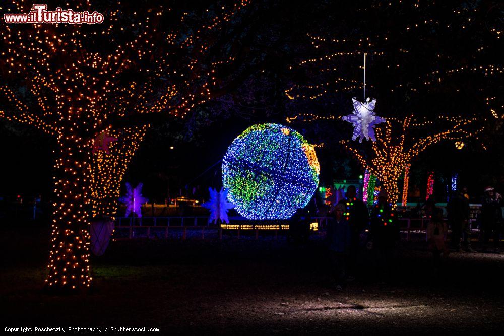 Immagine Percorso illuminato con decorazioni natalizie nella città di Austin, Texas, by night - © Roschetzky Photography / Shutterstock.com