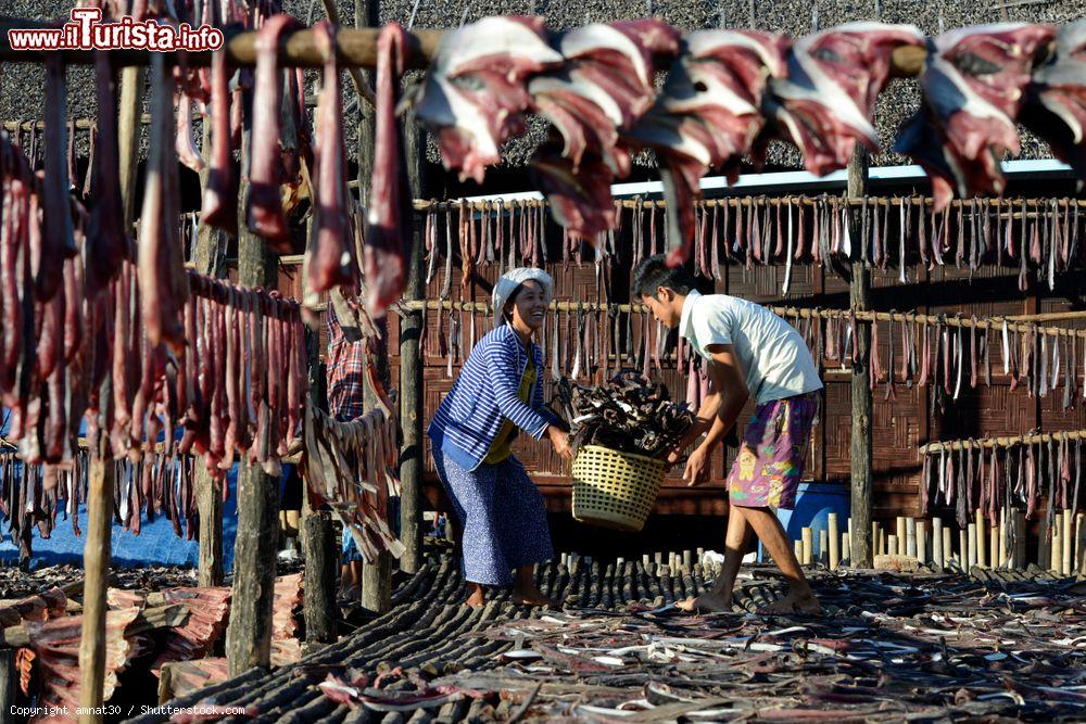Immagine Pesce steso ad essiccare nella città di Myeik, sud del Myanmar - © amnat30 / Shutterstock.com