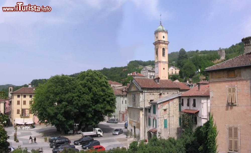 Immagine Piazza Doria in centro a Garbagna con i 4 ippocastani. Siamo in Piemonte, provincia di Alessandria - © Fantonk, CC BY 3.0, Wikipedia