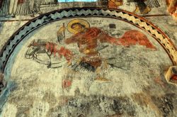 Affresco in una chiesa di Mestia in Georgia