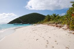 Ampio arenile a Jost Van Dyke, la più occidentale delle Isole Vergini Britanniche - © Joel Blit / Shutterstock.com