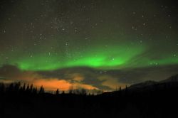 L'anello dell'Aurora Boreale, fotografato a sud di Tromso in Norvegia