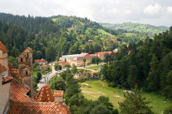 Bran, la cittadina immersa tra i boschi dei Carpazi, in Transilvania - © eclypse78 / Shutterstock.com