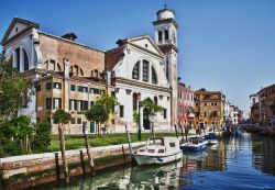 Canal di San Trovaso a Venezia (Italia). Si trova ...