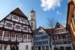 Le tipiche case a graticcio nel centro di Biberch in Germania