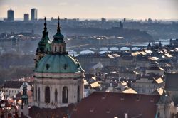 Castello Praga vista della città con la ...