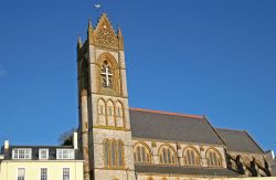 Particolare della chiesa di St John a Torquay, Inghilterra - Fra gli edifici religiosi più importanti della città di Torquay c'è la chiesa dedicata a St John di cui ...