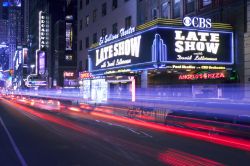Ingresso del David Lettermann Late Show di New York, Stati Uniti. Il celebre talk show statunitense trasmesso in terza serata dall'emittente CBS dal 1993 al 2015. Il programma veniva registrato ...