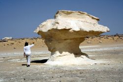 Deserto Bianco un fungo di roccia nel Sahara dell'Egitto - Foto di Giulio Badini