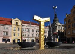 Fontana d'oro a Pilsen in Boemia - © ...