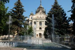 Fontana e Municipio nel centro di Kosice, città della Slovacchia orientale - © David Maska / Shutterstock.com