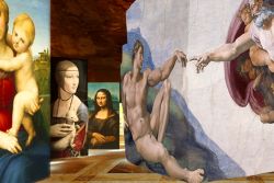 Il tema 2015 delle Carrieres Lumieres: i Giganti Rinascimento, ovvero Leonardo. e Raffaello Michelangelo a Les Baux-de-Provence