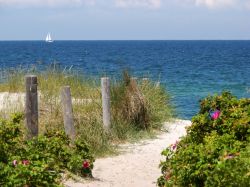 Graal Muritz: accesso ad una spiaggia edella località sul mar Baltico in Germania - © Mardre / Shutterstock.com