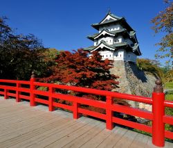 Hirosaki il grande castello Edo nel nord di Honsu, ...