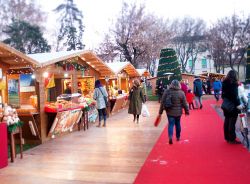 Il villaggio di Natale della Thun a Mantova (Lombardia).
