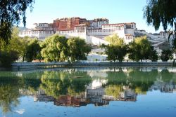 Il gigantesco Palazzo di Potala si trova a Lhasa, la capitale del Tibet in CIna - © Ting Liu / Shutterstock.com