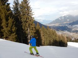 Imparare a sciare a Stubai, Tirolo, Austria.

