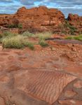 Impronte fossili dei laghi che esistevano milioni di anni fa a Kings Canyon, Australia - Si chiamano ripple marks, e cioè sono le "ondine" fossili dell'antico fondo di uno ...