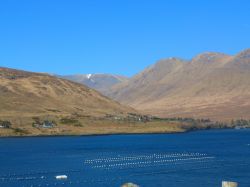 Killary Harbour, sullo sfondo i monti Twelve Bens, Irlanda.