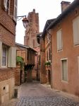 La citta vecchia di Albi (Vieil ALbi) con le sue caratteristiche stradine e gli edifdici di mattoni.