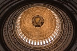 La cupola del Campidoglio di Washington DC. Possiede un diametro di 30 metri, e la stuttura in ghisa che la sostiene ha un peso complessivo di 4.000 tonnellate - © gary718 / Shutterstock.com ...