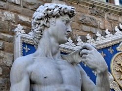 Particolare della copia della statua di Michelangelo, ...